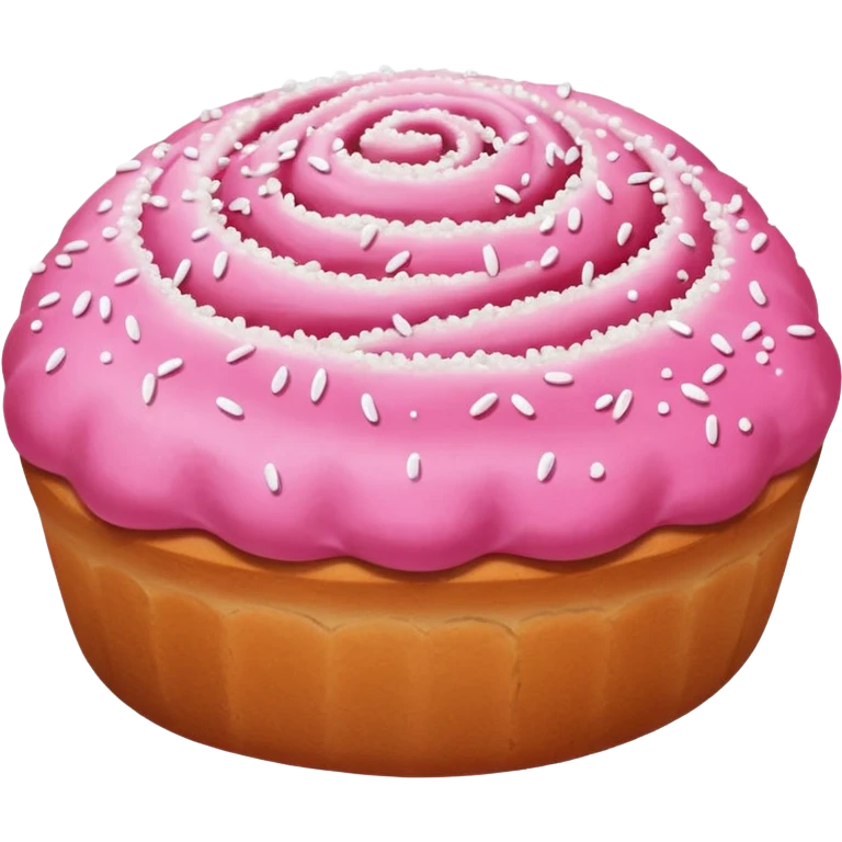 Pink concha bread emoji