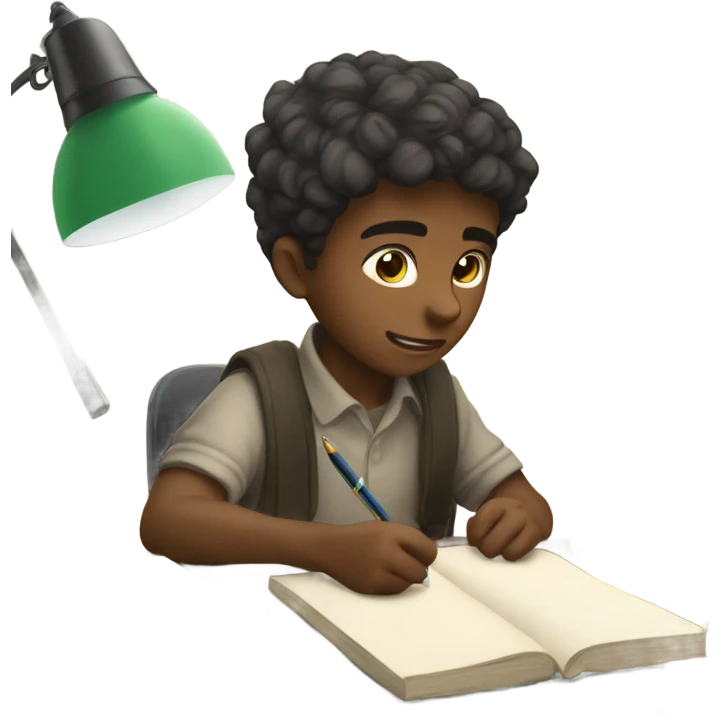 Boy doing work emoji