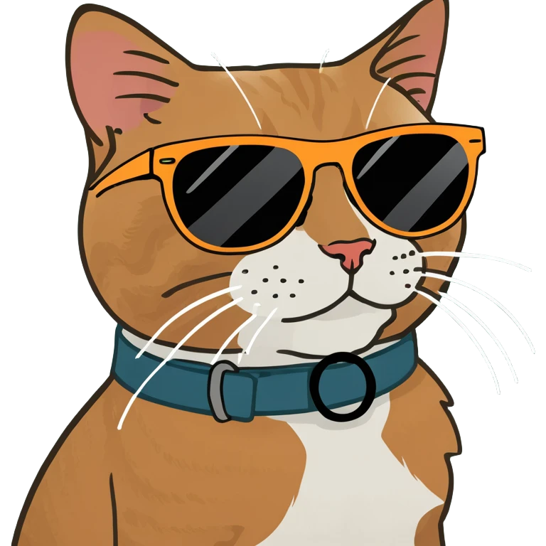 Cat with sunglasses emoji