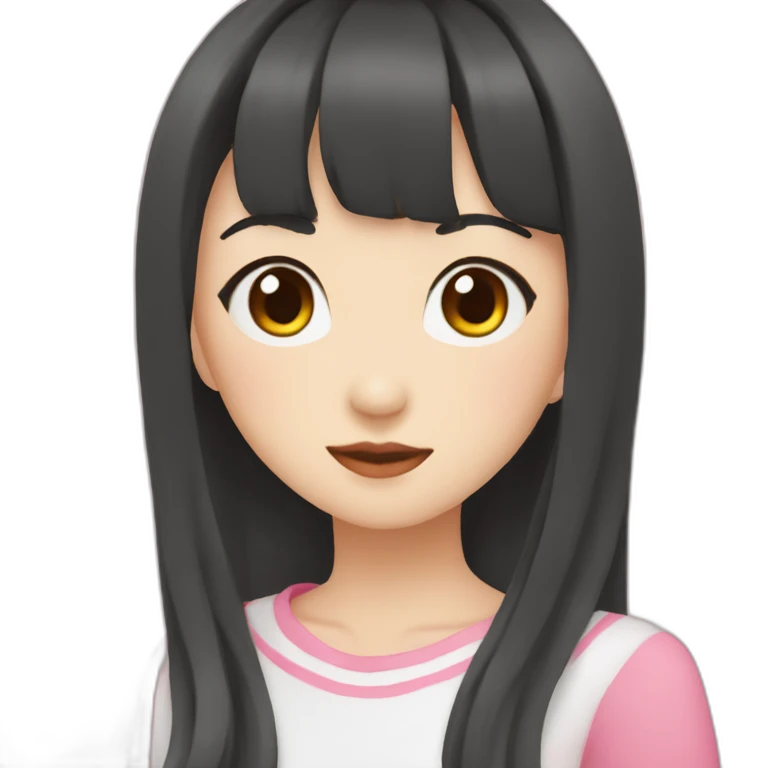 핑크  엘사공주 emoji