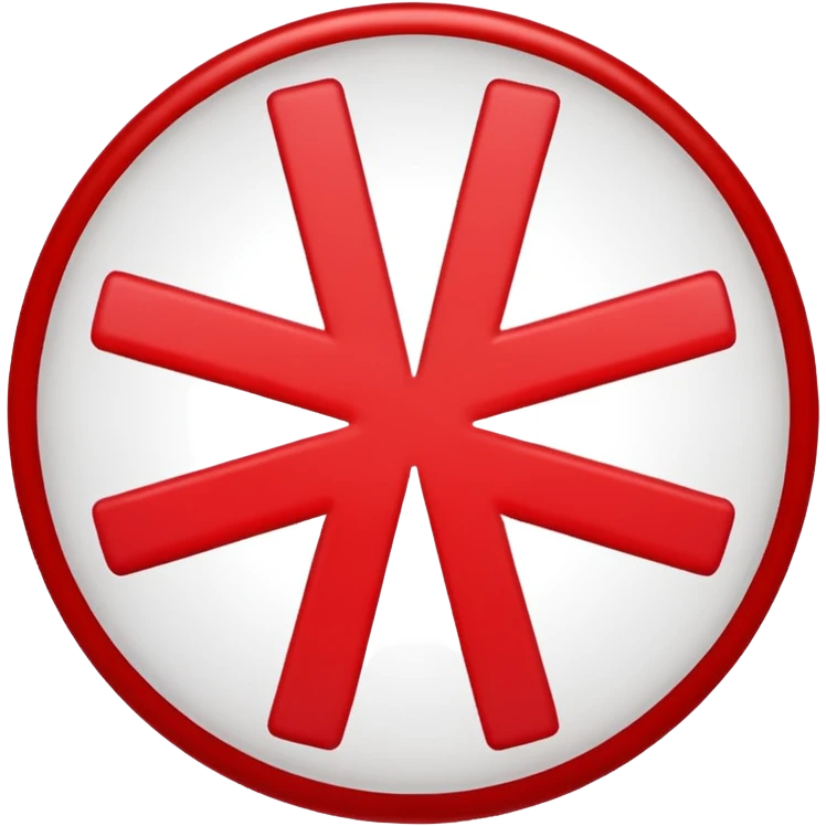 red cross mark emoji