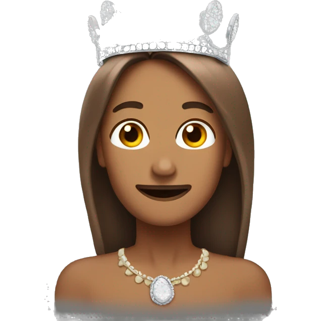 A pinto bean wearing a tiara emoji