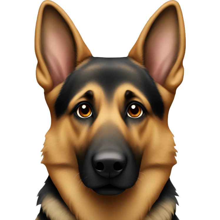 German shepherd with floppy ears  emoji