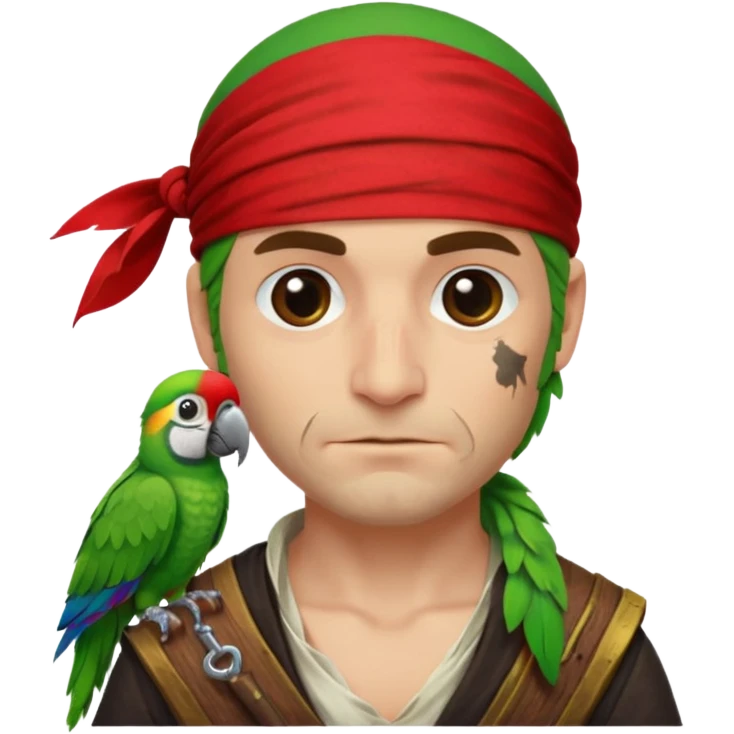 pirate and parrot emoji
