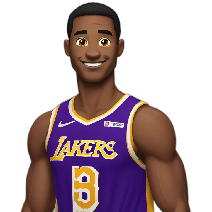 spiderman wearing lakers jersey emoji