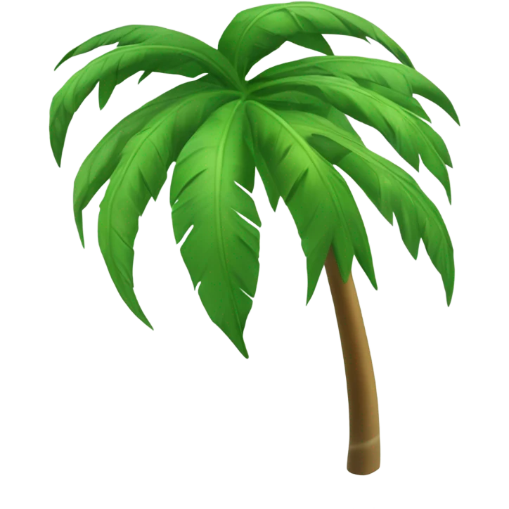 Palm tree leaf emoji