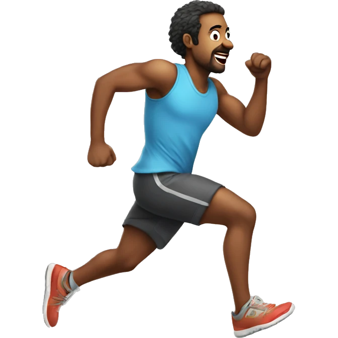 Funny man running emoji
