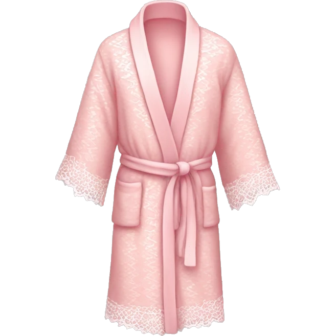 light pink lace robe emoji
