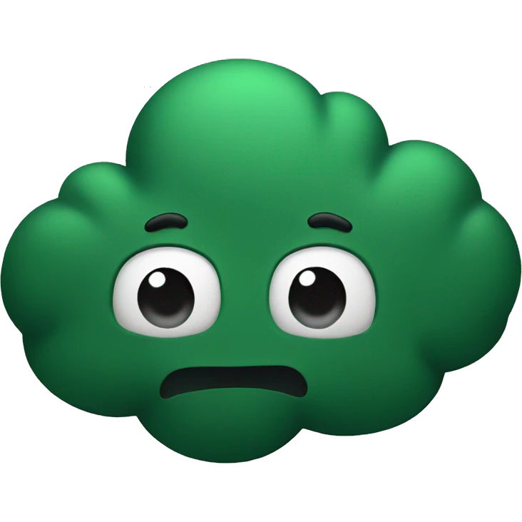 Dark green cloud emoji
