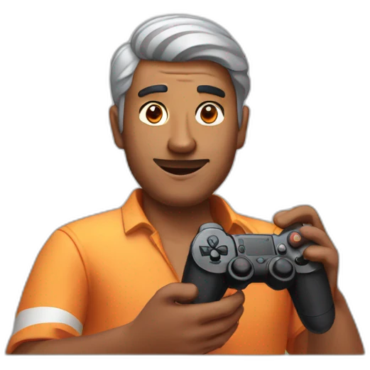 Indian man With a PlayStation Fire Controller emoji
