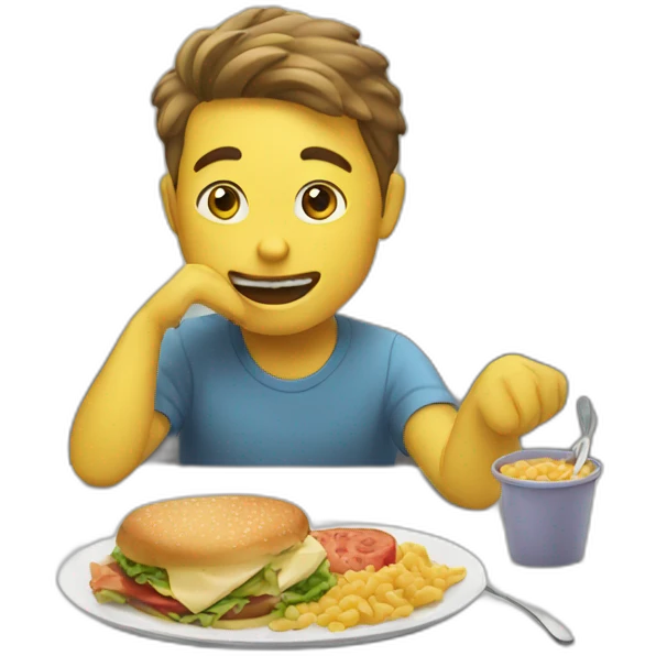 eating lunch emoji