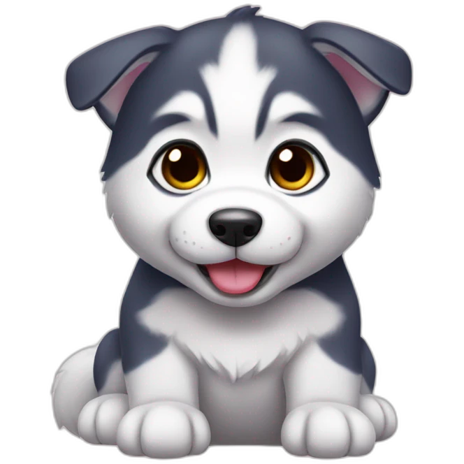 Husky puppy emoji