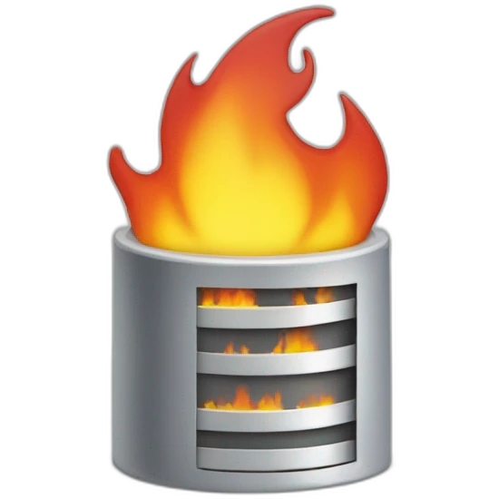 Database on fire emoji