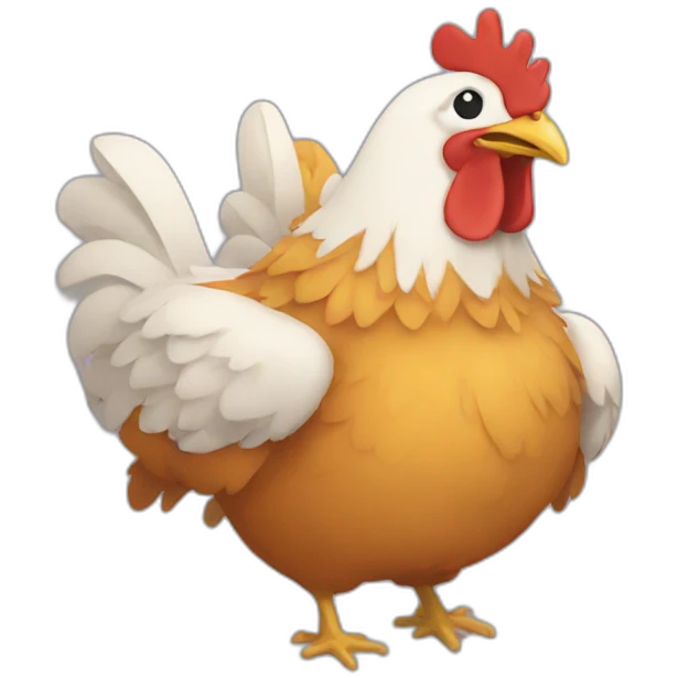 Chicken hug emoji