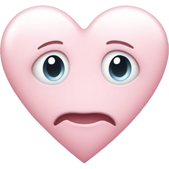 Pale pink heart emoji