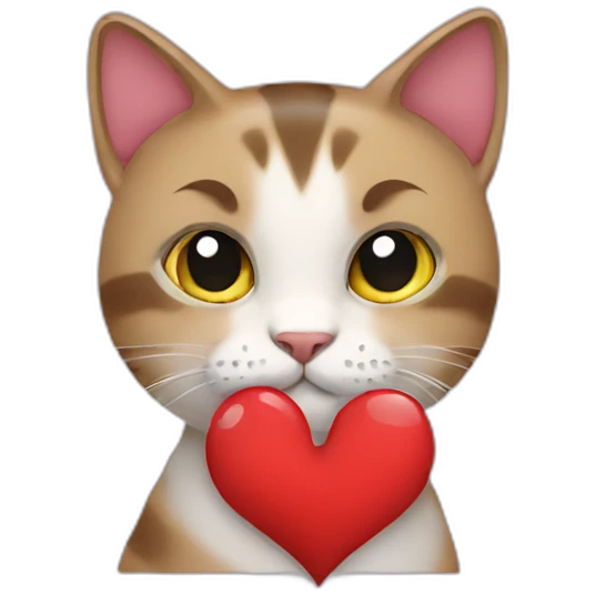 Cat with heart emoji