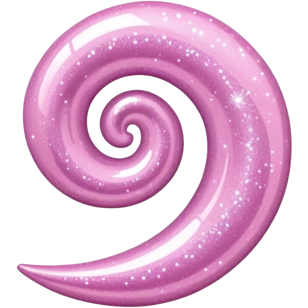 baby pink glitter sparkling shiny with a swirl pattern emoji