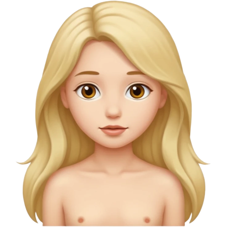 À naked girl emoji