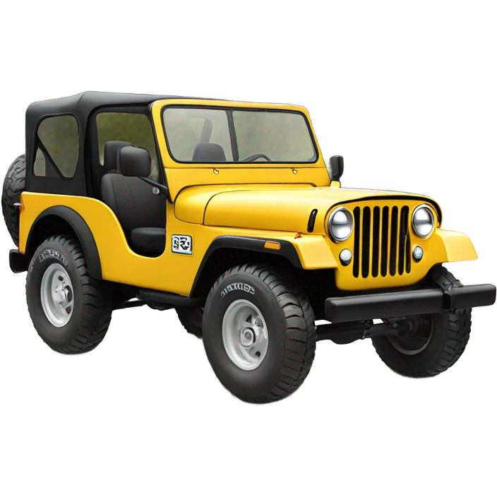 Cj-6 jeep with short top emoji