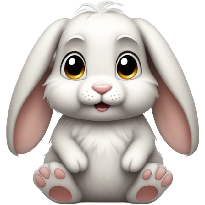 cute sad crying bunny begging emoji