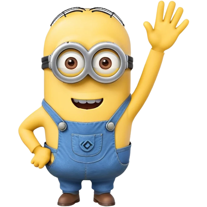 Minion character waving emoji