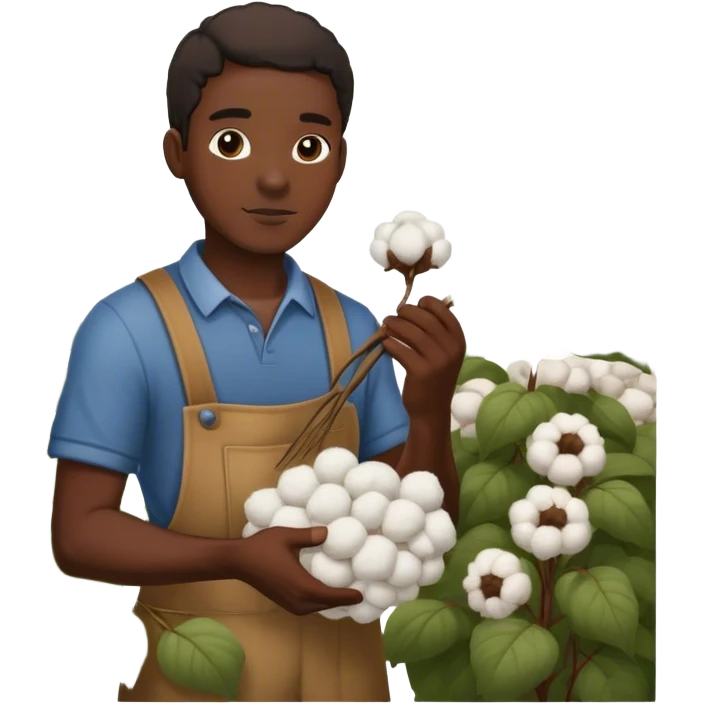 black man picking cotton emoji