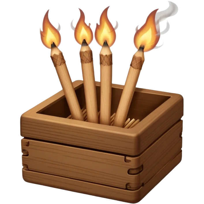 home lights match sticks  box emoji