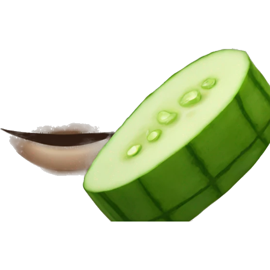 Spa emoji with cucumbers slice on eyes emoji