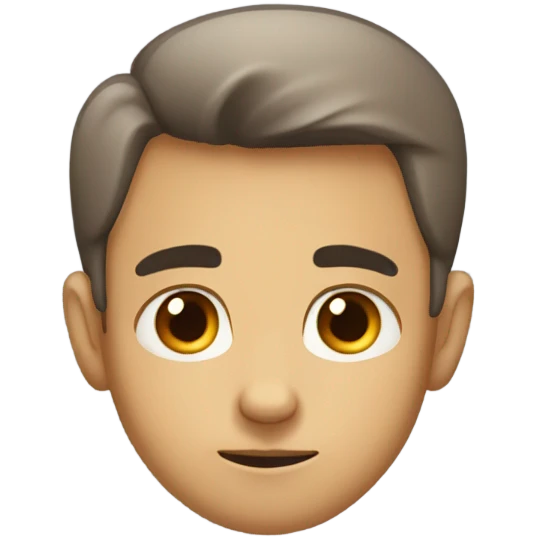 Shy boy with eyes looking down not fully and make the eyebrows more down  emoji
