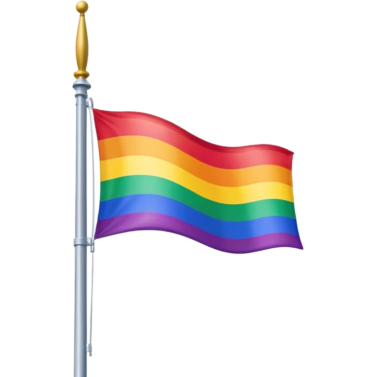The gay flag on a flag pole emoji