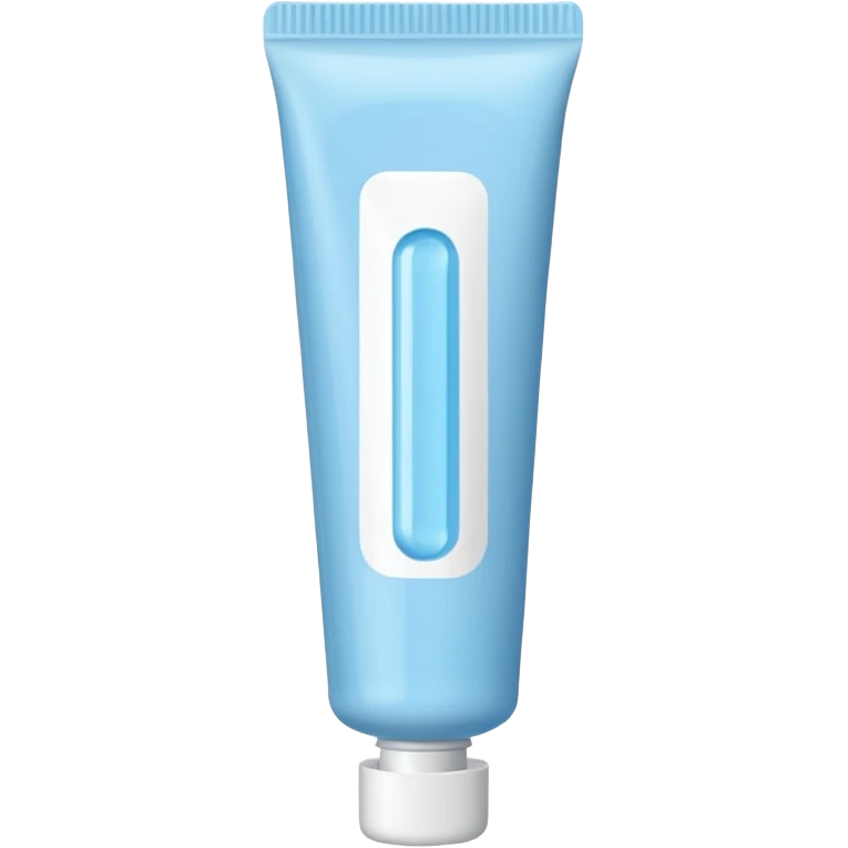 ointment tube light blue and white, thin emoji