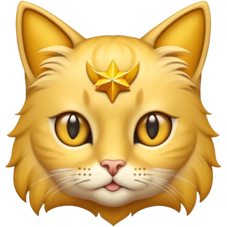 Gato amarillo de ojos de estrella emoji