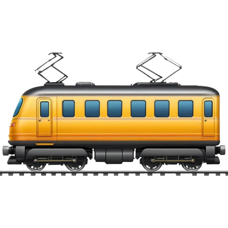 side view of a train, detailed emoji style emoji