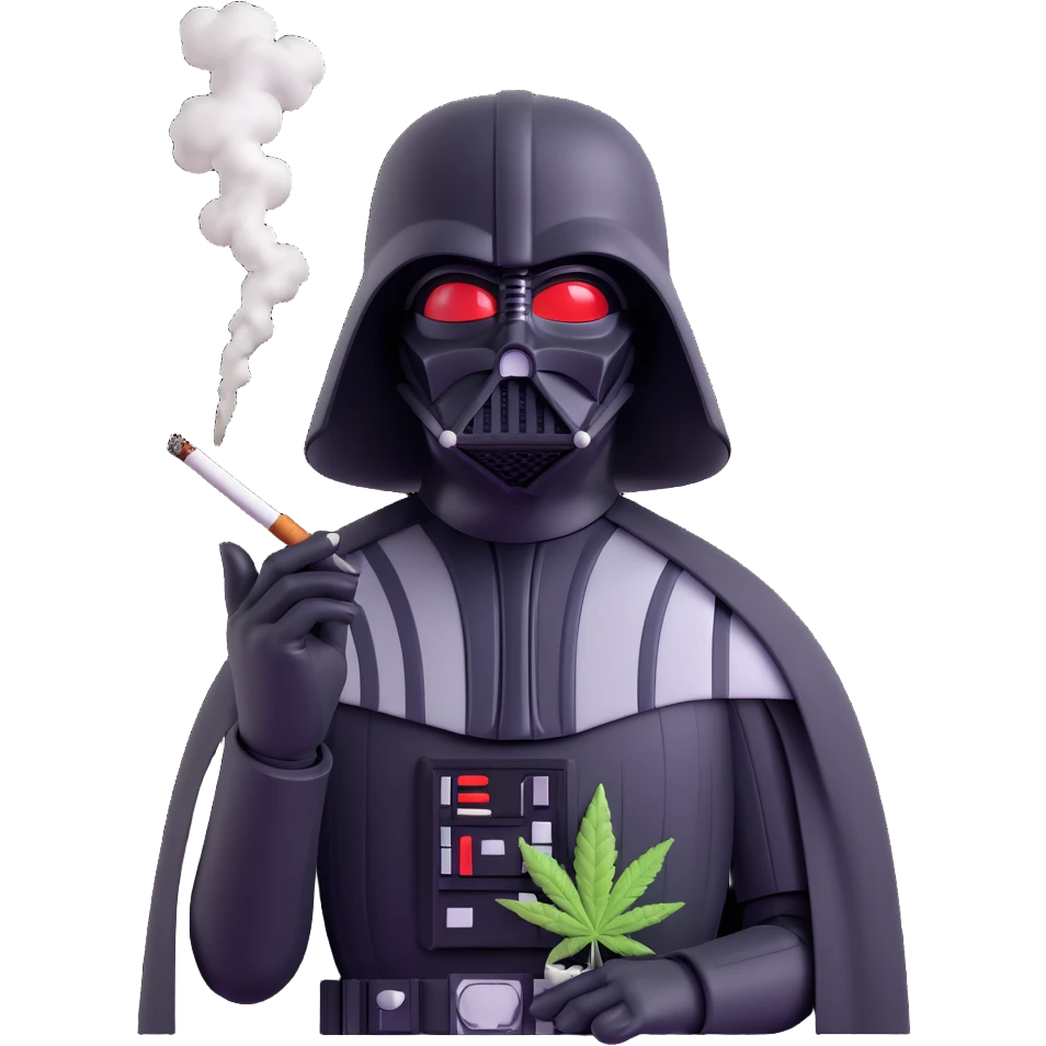darth vader smoking cannabis emoji