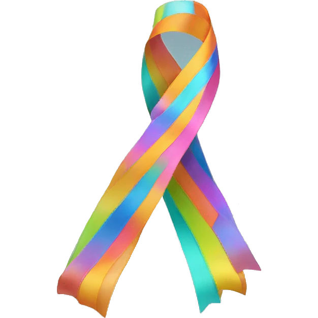 long colorful ribbon emoji
