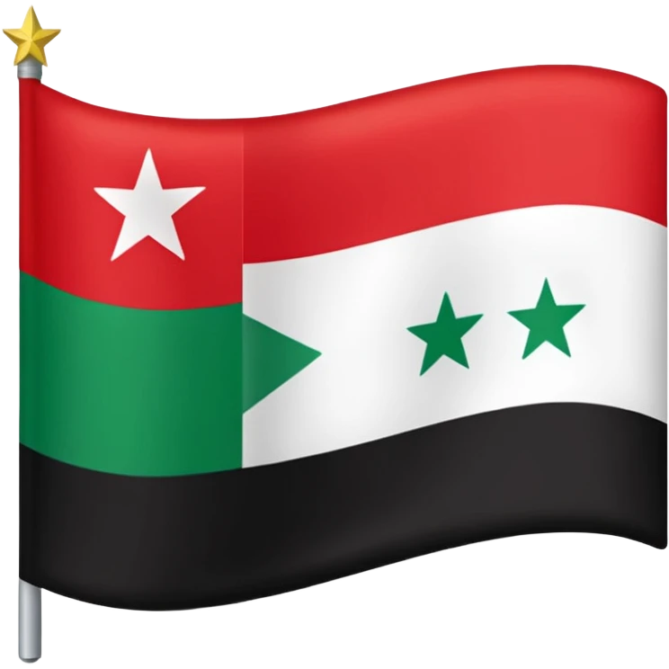 Le drapeau des rebelles syrien emoji