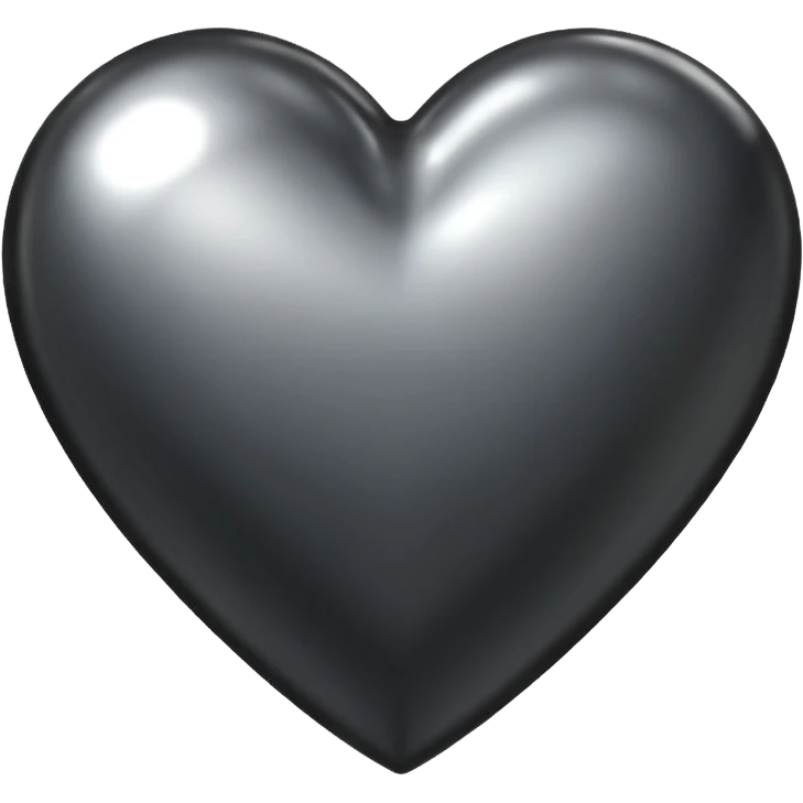 Black chrome heart emoji