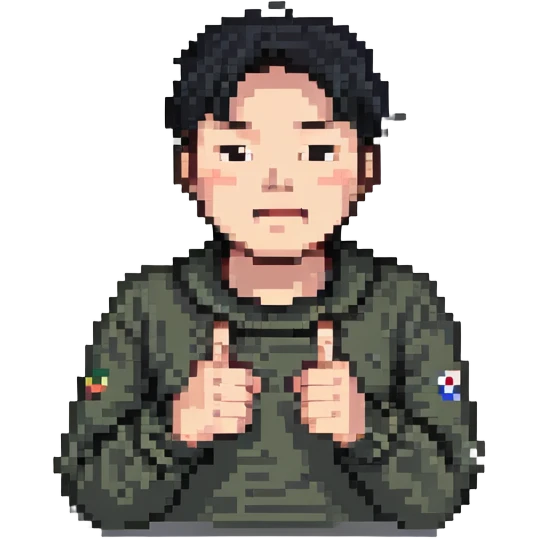 Korean man snapping his fingers emoji