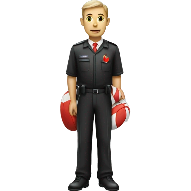 Arbitre avec carton rouge  emoji