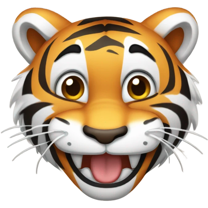 A tiger with braces emoji