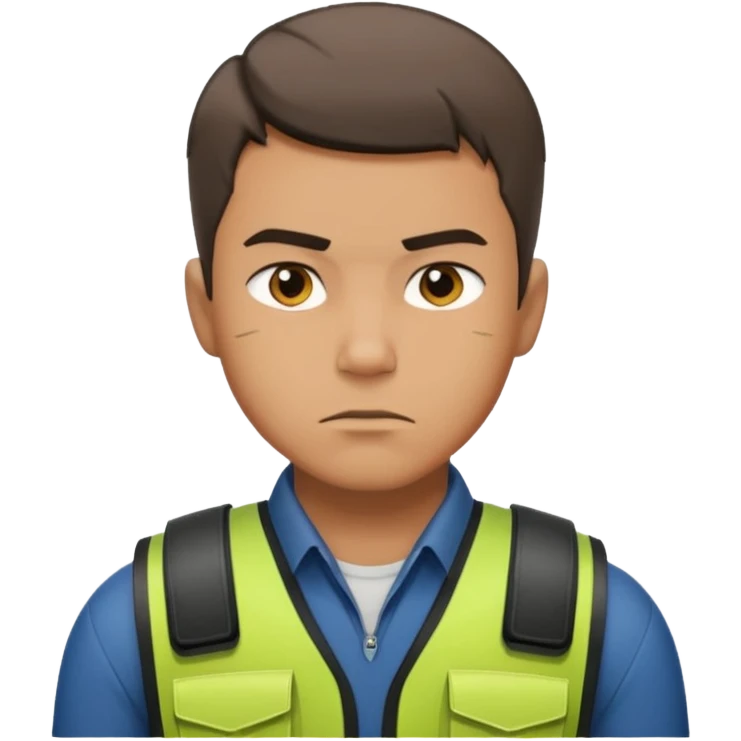 man wearing bullet proof emoji