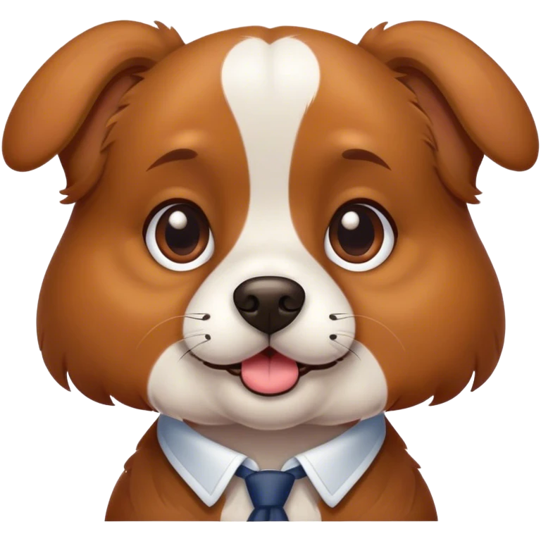 Preppy dog emoji