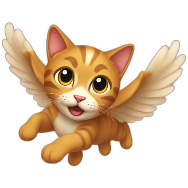 Flying cat emoji
