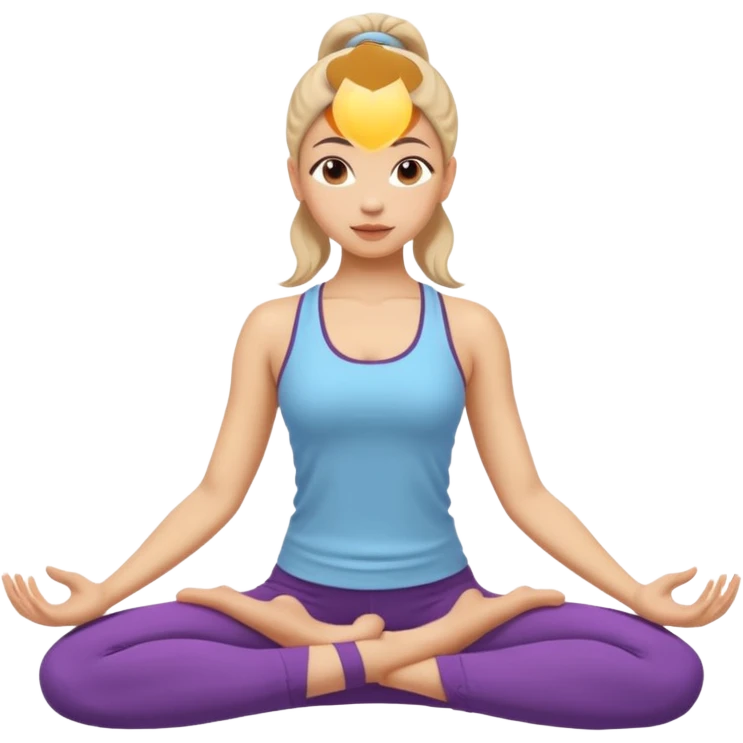 Generate a girl in a yoga pose emoji