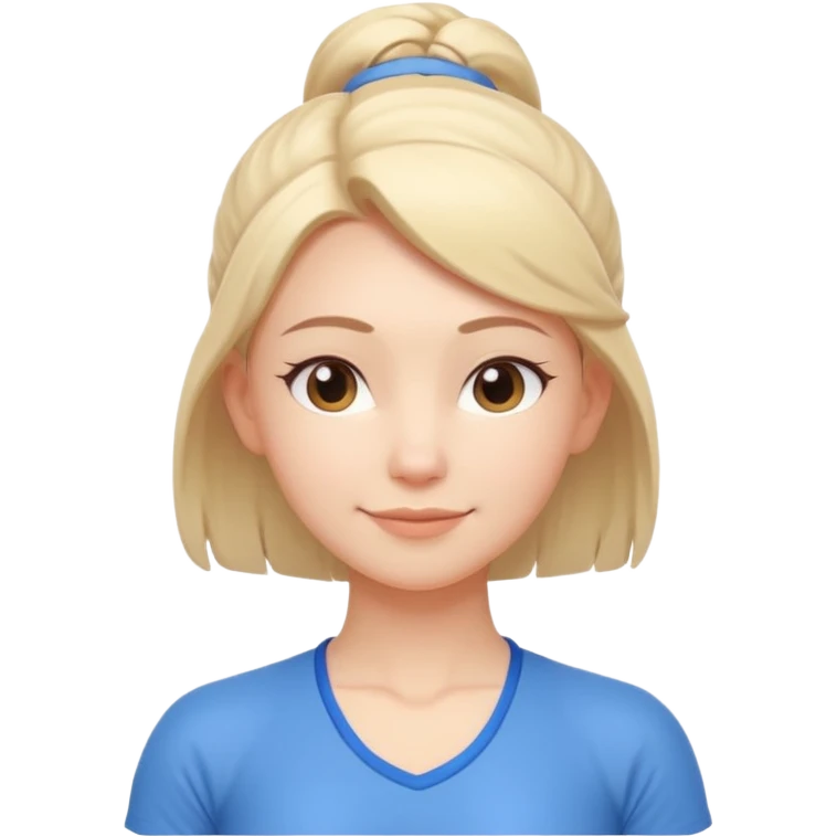 cute yoga coach portrait, head and shoulders only, calm face, soft smile, simple sporty outfit collar, 3D cartoon, mobile game icon style, clean background, no text, no watermark
 emoji