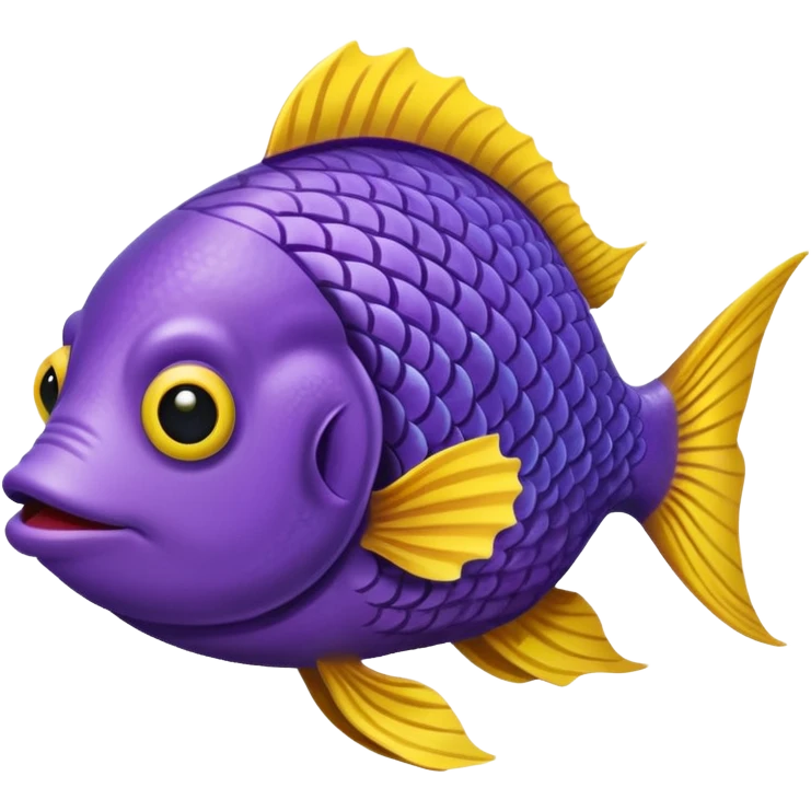 GURGLE FISH FROM FINDING NEMO PURPLE AND YELLOW GRAMMA FISH LONG emoji