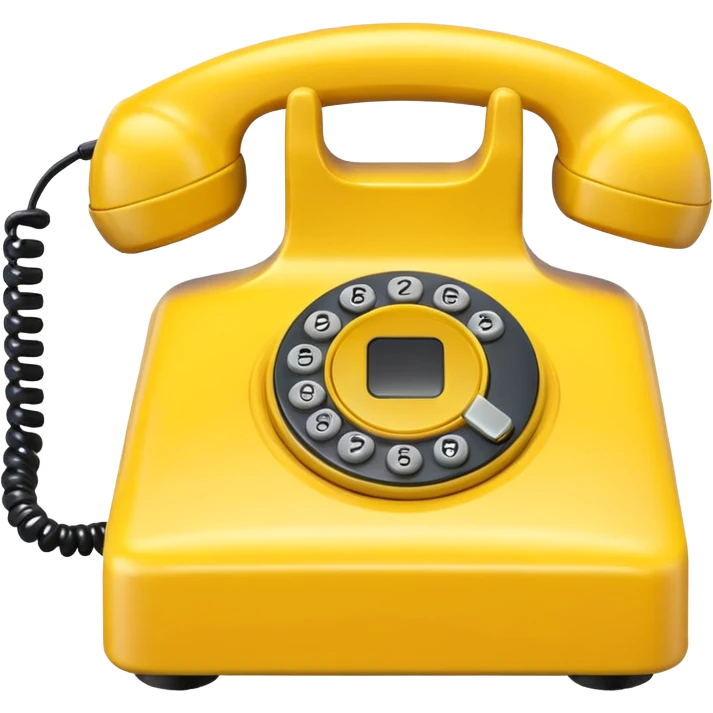 Yellow phone emoji