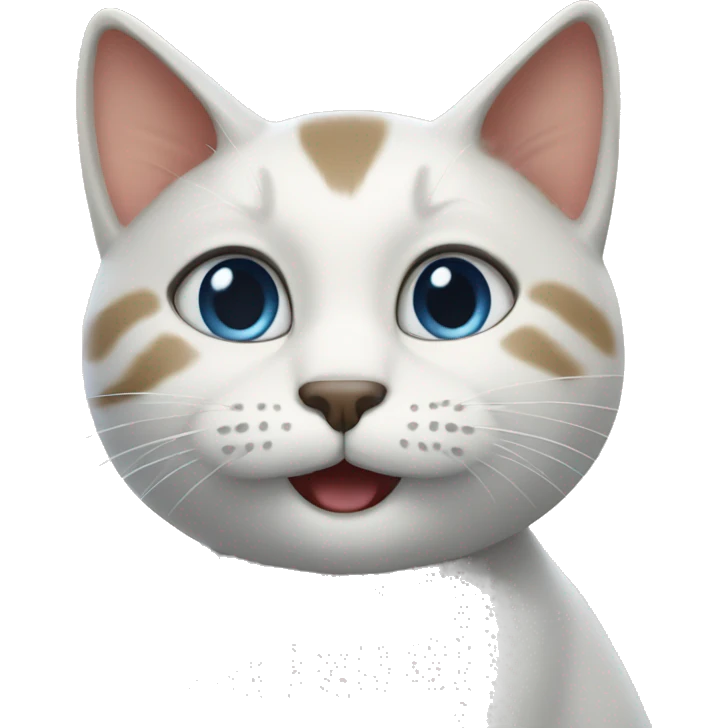 A cat saying hi emoji