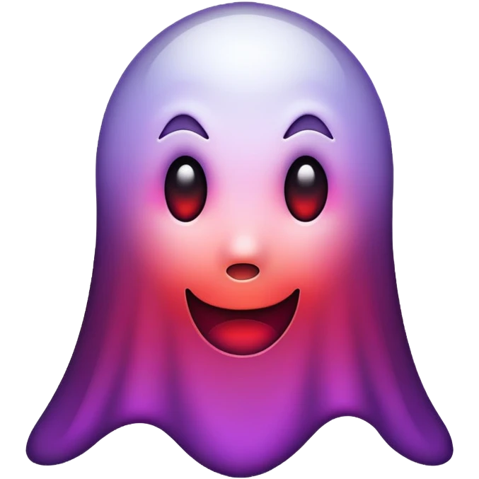  ghost Dark purple gradient to red emoji