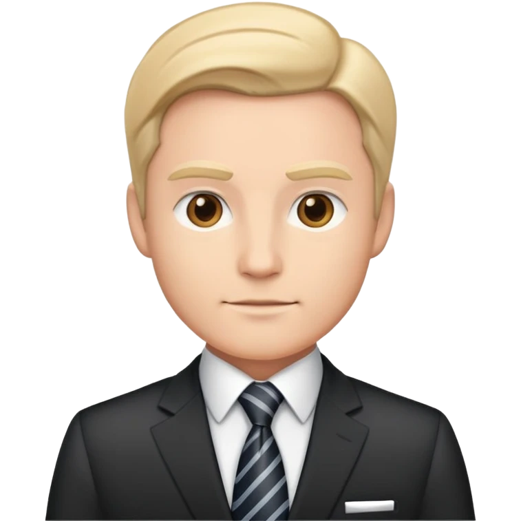 Confident business person in a suit and tie, professional leader, executive emoji